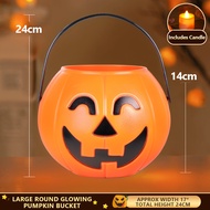 Pumpkin Bucket Halloween Candy Buckets Mini Kids Handheld Basket Plastic Lantern Baskets Halloween G