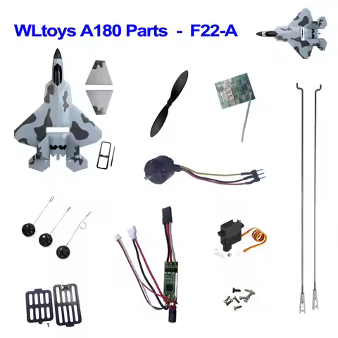 Wltoys XK A180 F22A Servo Receiver Brushless Motor ESC Cover Blades Landing Gear Screws Pull Rod Pro