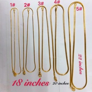 Stainless snake chain Gold 16 inches-24 inches