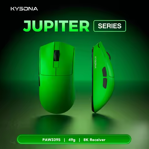 KYSONA Jupiter Wireless Gaming Mouse Bluetooth Mice PAW3395 Sensor 26000DPI 8khz Lightweight 49g For