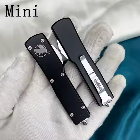 UTX-70 Mini Micro OTF Tech Knife UTX UT85 Serie D2 Blade CNC Aluminum Handle Outdoor Self Defense Li