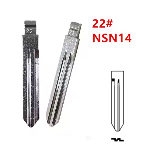 10pcs/Lot #22 NSN14 KD/VVDI Remote Key Blade Key Blanks for Nissan TIIDA Renault Subaru Infiniti Unc