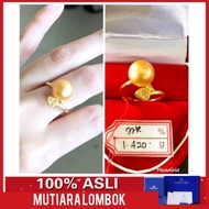 cincin emas mutiara laut lombok jewellery perhiasan wanita - hitam 8