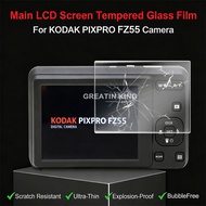 Camera Tempered Glass Screen Protector for KODAK PIXPRO FZ55 HD Clear Durable Anti-scratch Protectiv