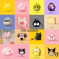 For HOCO EW51 Earphone Case Silicone Personality Cartoon Hedgehog Black Dragon Puppy