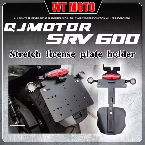 For QJMOTOR SRV 600 rear fender retractable license plate holder fender license plate light QJMOTOR
