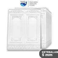 Paus Biru - Wallpaper 3D Foam / Wallfoam Dinding 3D Motif Pintu Jati