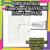 [READY STOCK] IKEA Single Bed Fitted sheet, white 90x200 cm TAGGVALLMO, Pillow Case Dvala 50x80cm Sa