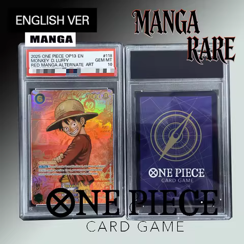 Diy One Piece Manga Sets 2025 One Piece Op13-Carrying On His Will #118 Monkey D. Luffy Red Manga Alt
