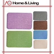AO HOME Stone Embossed Pebbles Solid Color Design Bath Mat Strong Absorption Bath Rug Mat Rock Entry