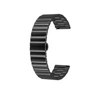Kai Tian Horizontal Stripe 20mm 22mm Watch Band Strap Stainless Steel Metal Bracelet Quick Release Silver Black Gray Women's Men's (22mm %Gangnam %Black)