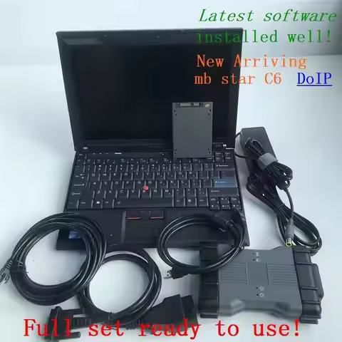 New Release mb star c6 support DOIP/CAN x-try diagnosis tool ssd software 90%New laptop x201 i7 8g r