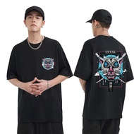 Anime Demon Slayer Kimetsu No Yaiba Cartoon ibira Inosuke Graphic T-shirt Men Vintage Oversized Pure Cotton T Shirts XS-4XL-5XL-6XL