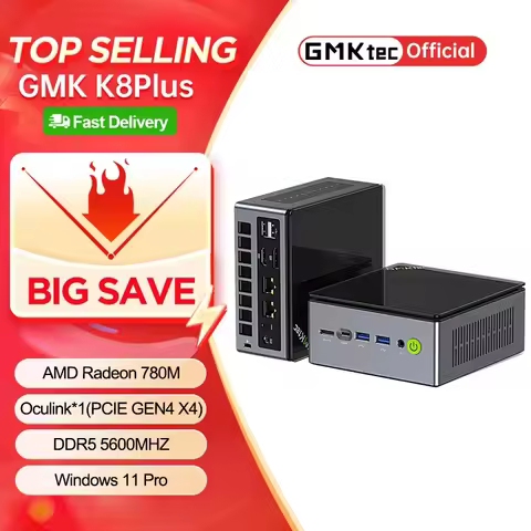 GMKtec K8 Plus Mini PC AMD R7 8845HS 8-core 16-thread DDR5 5600Mhz Pcie 4.0 SSD WIFI6 BT5.2 Win11 Pr