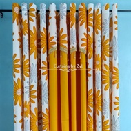 (PER PC) CBZ Calendula Gold Modern Curtain 5ft-8ft