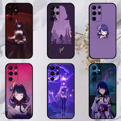 Genshin Impact Raiden Shogun Phone Case For Samsung S23,23,22,30,21,10,9,Note20 Ultra,Lite,Ultra,5G,