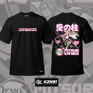 Demon Slayer Mitsuri Kanroji Love Hashira Tshirt K Plain Fashion Cartoon Sexy Chiffon Round Neck Cas