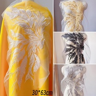 [Embroidery Art] Madis Accessories Oversized Phoenix Tail Man Silk Thread Appliqués Wedding Materials Decorative Cotton Thread Material Flowers