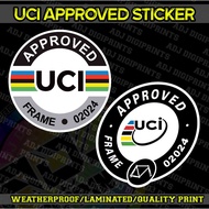 UCI APPROVED STICKER FOR ROAD MOUNTAIN BIKES WATERPROOF UV PRINT AND VINYL
