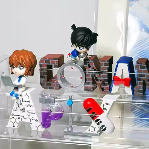Re-ment Detective Conan Word Collection Gin Anime Collectible Figurine With Gun Crow Ornament Anime 