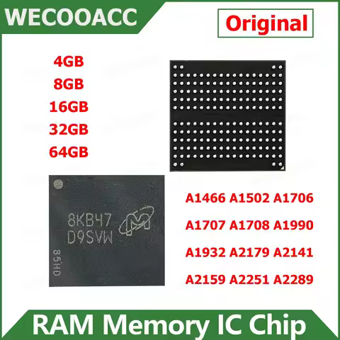 Original 16G 32GB Memory IC Chip RAM For Macbook Pro Air A1466 A1502 A1706 A1707 A1708 A1990 A1932 A