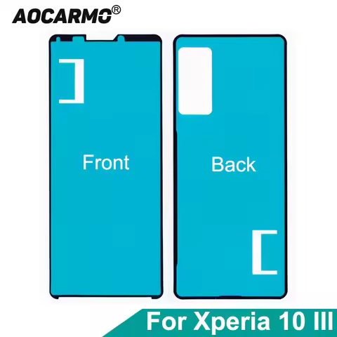 Aocarmo For SONY Xperia 10 III X10III Front LCD Display Screen Adhesive Back Cover Rear Housing Door