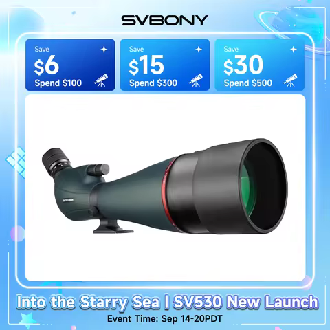 Svbony SV406/SV406P ED Spotting Scope 20‑60x80/25‑75x100/16‑48x65 Dual Focus IPX7 Waterproof Telesco