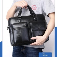 Men's genuine leather sling bag, original branded leather, men's laptop sling bag
