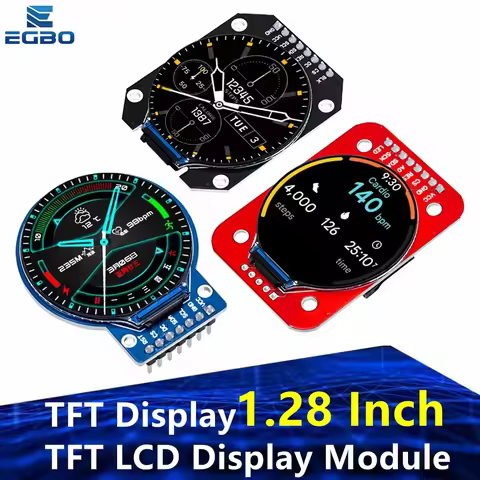 TFT Display 1.28 Inch TFT LCD Display Module Round RGB 240*240 GC9A01 Driver 4 Wire SPI Interface 24
