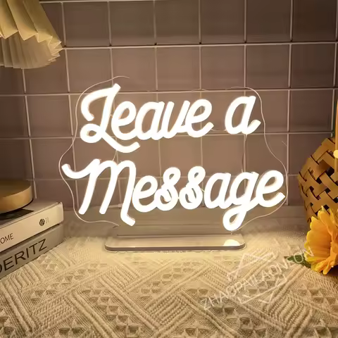 Leave A Message Neon Sign Engrave Personal Custom-tailor LED Lights For Customize Wedding Decoration