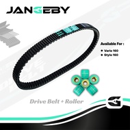 Vbelt + Roller Package Jangeby Vario 160 Stylo 160 Vanbelt Racing Vario 160 Belting Roller