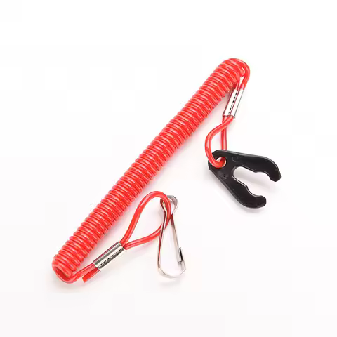 Universial Outboard Engine Motor Lanyard Kill Stop Switch Safety Tether Double Boat Outboard Engine 