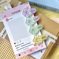 [CUSTOM] CUSTOM transparent 5-petal flower roof clip with mini letter name