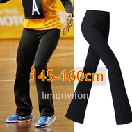 148-160cm Jersey Sport Netball Small Size Thin Bootcut Flare Pants Leisure Womens High Waist Stretch