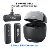 BOYA BY-WM3T2-D/U Wireless Lavalier Microphone Noise Cancelling Mic for iPhone Android Camera Laptop