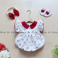 (3-12kg) Body Tai Thỏ Đen NHÍM XÙ KIDS Cho Bé Gái Sơ Sinh Đầy Tháng Thôi Nôi Sinh Nhật B143