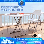 [NICOO]Folding Table Foldable Iron Frame Multipurpose Portable Table For Event/Desk/Catering/Buffet/