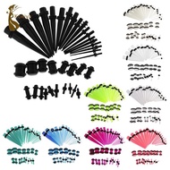 [kokiya] 36 Pieces Gauges Kit Acrylic  Tapers 14G-00G Ear Stretching Set  and  Tunnel