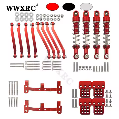 Metal Chassis Pull Rods Suspension Link Mount Shock Absorber for MN D90 D91 D99 MN99S 1/12 RC Car Up