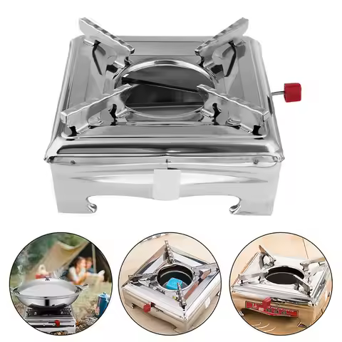 Stainless Steel Camping Solid Liquid Alcohol Stove Spirit Burner Stove Outdoor Hiking Alcohol Stove