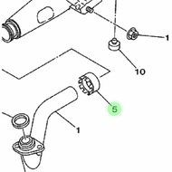 F1ZR exhaust neck connection nut Original Yamaha 1 FIZRForce