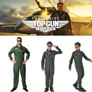 Kids Adult Halloween Top Gun Maverick Cosplay Costume Pilot Outfit Carnival Suit