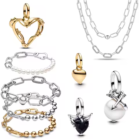 Bead Bracelet Heart Arrow 925 Sterling Silver Charms Fit Original ME Series Charm Bracelets Women Be