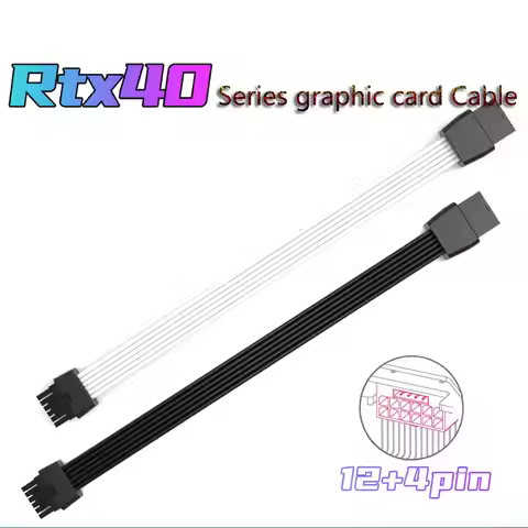 Black White 600W 12VHPWR Male to Female Extension Cable 35cm For RTX4080 4090Ti 5.0 12+4Pin/16Pin PC