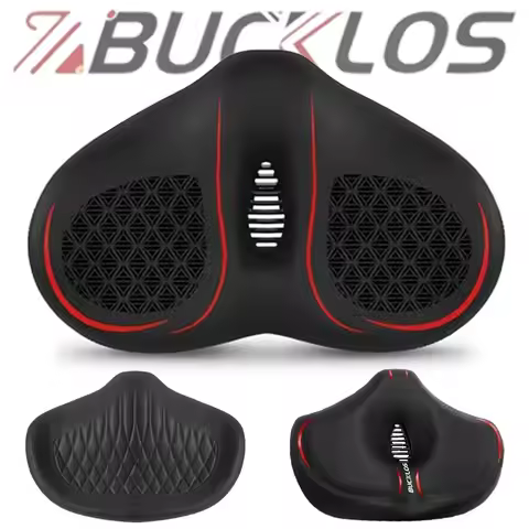 BUCKLOS Extra Wide Bicycle Saddle Oversize Bike Seat Shock Absorption Bicycle Seat for Peloton Exerc