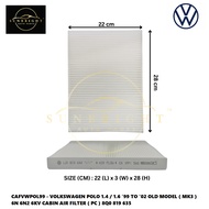 VOLKSWAGEN POLO 1.4 / 1.6 '99 TO '02 OLD MODEL ( MK3 ) 6N 6N2 6KV CABIN AIR FILTER ( PC ) 8Q0 819 63