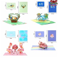 MALCOLM1 Pop UP Greeting Cards, Handwriting Invitation 3D Pop-Up Valentine's Day Cards, Creative Han