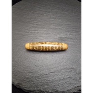 MATA Dzi XangXung Agate 4 Eyes Lotus Blessed Tibetan Stone 57mm E2870
