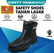 Frontier Safety Shoes Zip Up Mid Cut Boots (Good Quality) 工業鞋 工業 铁头 Kasut Lelaki Leather Industrial 