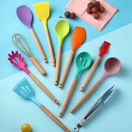 Sudip Masakan Tahan Panas - 12pcs Utensil Spoon Sudu Sudip + Bucket Silicone Cooking Non Stick / Sud